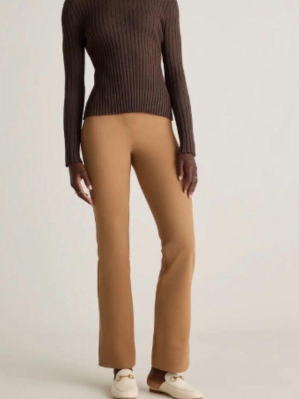 Quince “Roasted Pecan” Ultra Pointe Boot-Cut Pants Size Small Like New